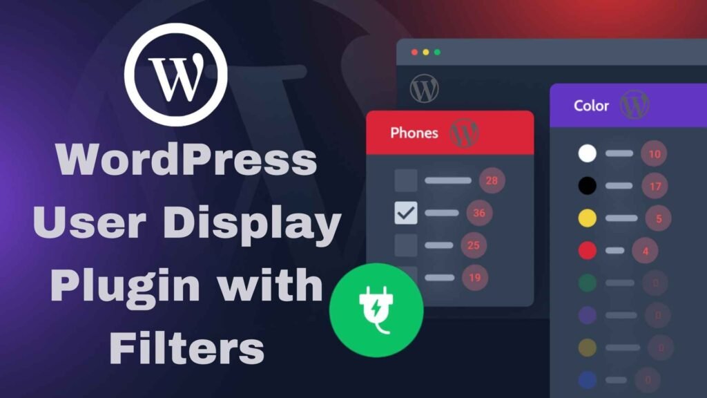 wordpress user display plugin with filters